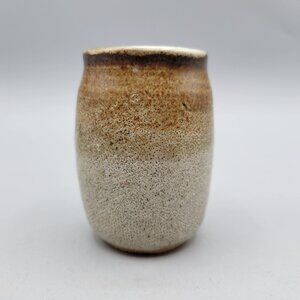 Studio Art Pottery Ceramic Mini Vessel Cup Vase Rustic Earthtones 3 Inch
